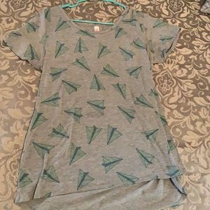 Lularoe medium airplanes shirt